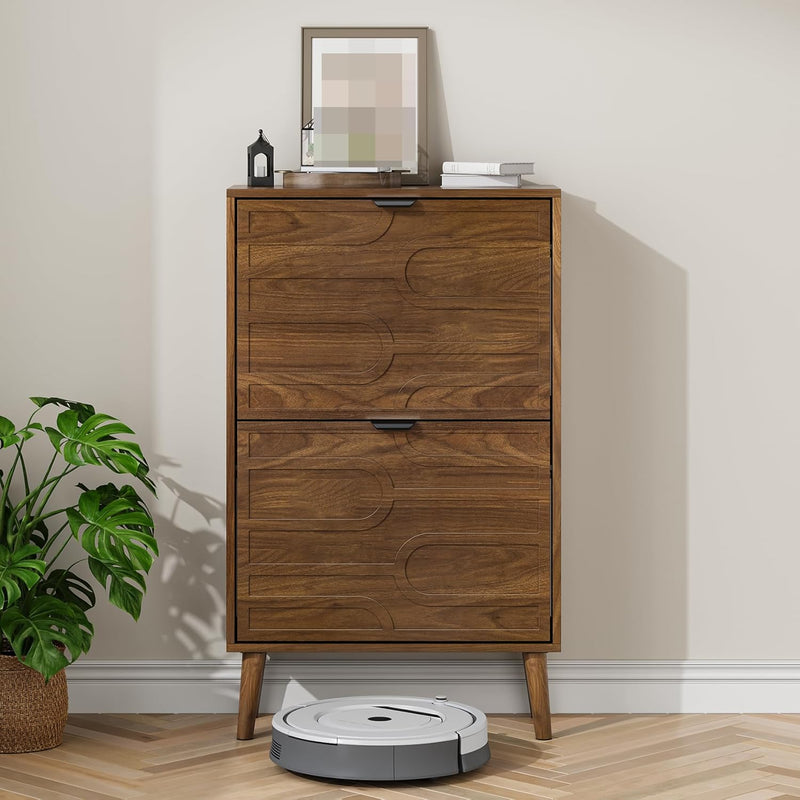 Shoe Cabinet Storage for Entryway with 2 Flip