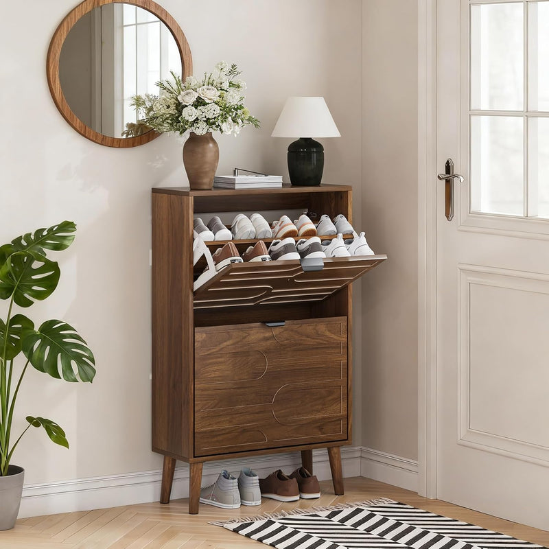 Shoe Cabinet Storage for Entryway with 2 Flip