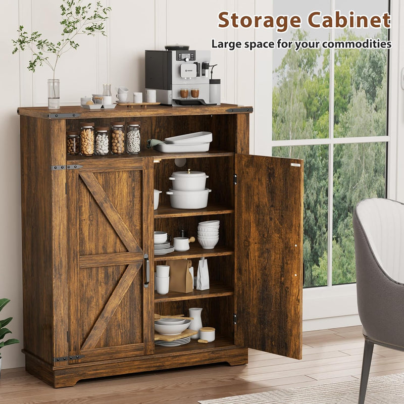 Shoe Cabinet with 2 Doors Farmhouse Style Storage