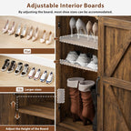 Shoe Cabinet with 2 Doors Farmhouse Style Storage