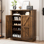 Shoe Cabinet with 2 Doors Farmhouse Style Storage