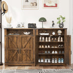 Shoe Cabinet with 2 Doors Farmhouse Style Storage