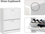 Shoe Cabinet with 2 Drawers 2 Tier Storage