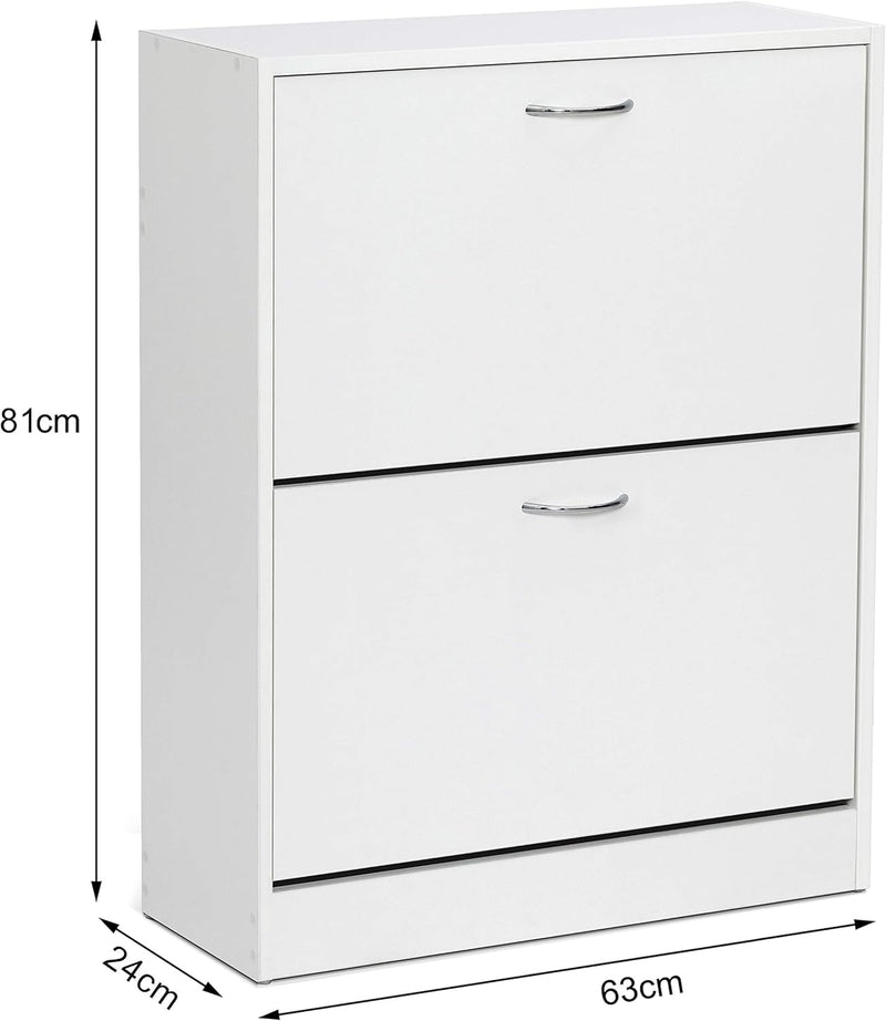 Shoe Cabinet with 2 Drawers 2 Tier Storage