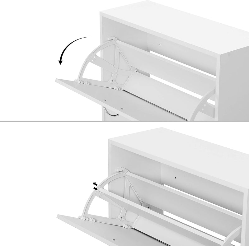 Shoe Cabinet with 2 Drawers 2 Tier Storage