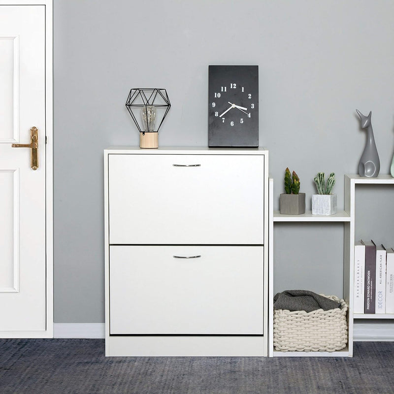 Shoe Cabinet with 2 Drawers 2 Tier Storage