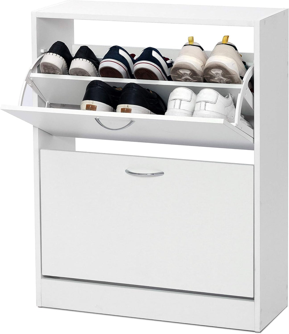 Shoe Cabinet with 2 Drawers 2 Tier Storage