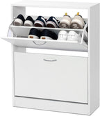 Shoe Cabinet with 2 Drawers 2 Tier Storage