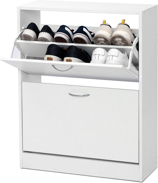 Shoe Cabinet with 2 Flip Drawers