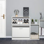 Shoe Cabinet with 2 Drawers 2 Tier Storage