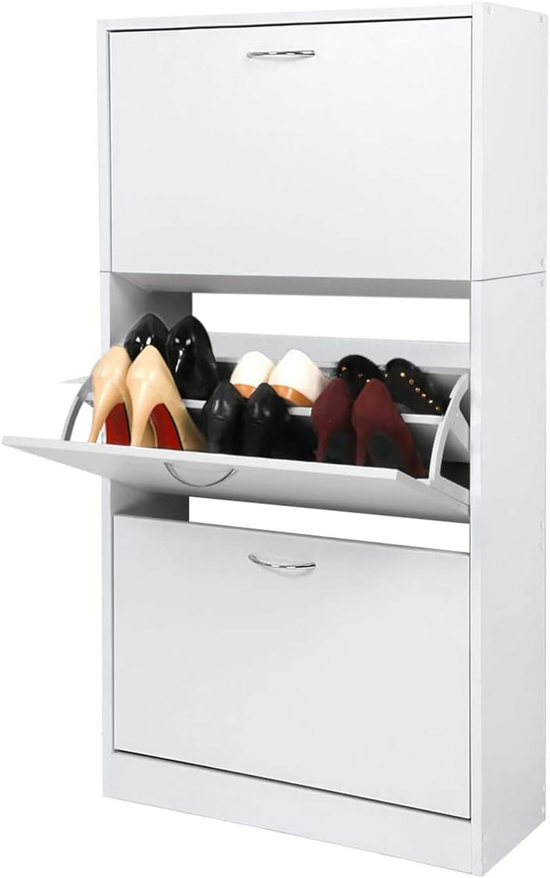Shoe Cabinet with 2 Flip Drawers