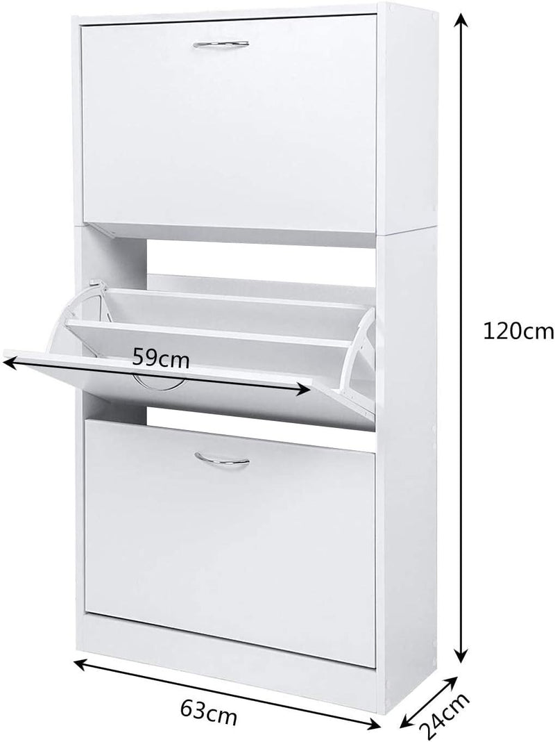 Shoe Cabinet with 2 Flip Drawers
