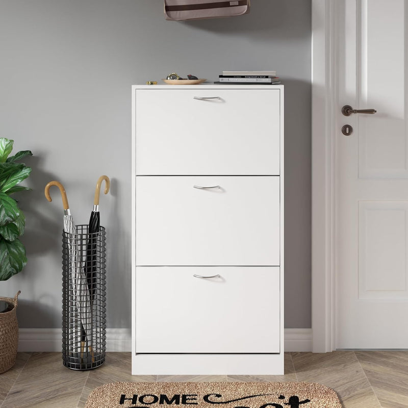 Shoe Cabinet with 2 Flip Drawers