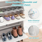 Shoe Cabinet with 2 Flip Drawers Storage Wooden