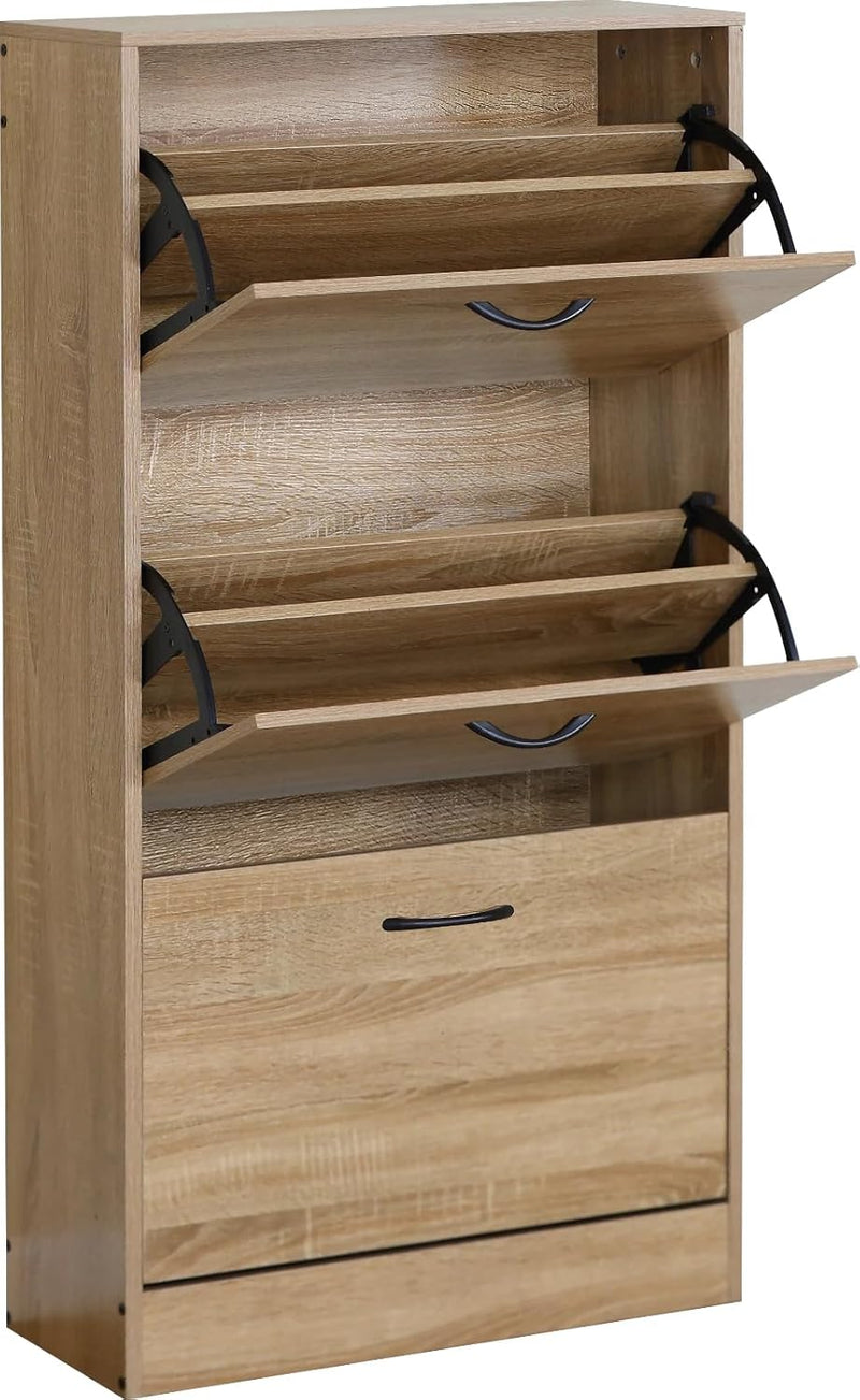 Shoe Cabinet with 3 Drawers Pull Down MDF
