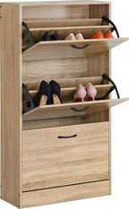 Shoe Cabinet with 3 Drawers Pull Down MDF