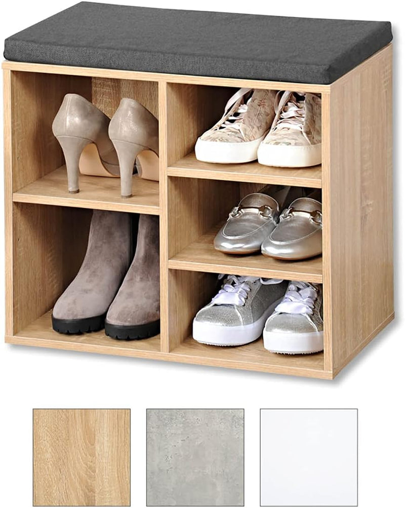 Shoe Cabinet with Seat Cushion