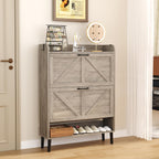 Shoe Cabinet with Two Flip Drawers 3-Tier Storage