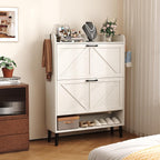 Shoe Cabinet with Two Flip Drawers 3-Tier Storage