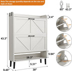 Shoe Cabinet with Two Flip Drawers 3-Tier Storage