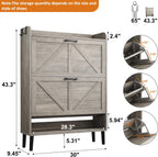 Shoe Cabinet with Two Flip Drawers 3-Tier Storage