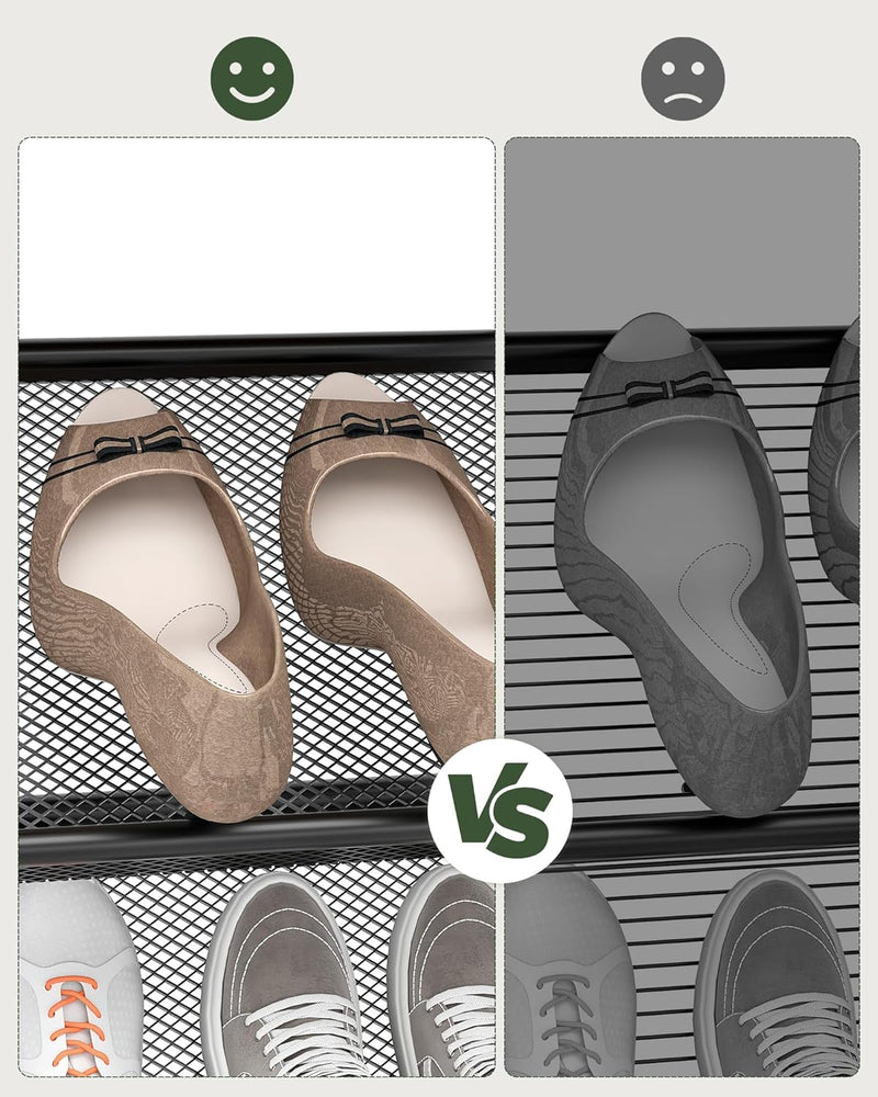 Shoe Rack 5-Tier Organiser Narrow Storage with Slanted