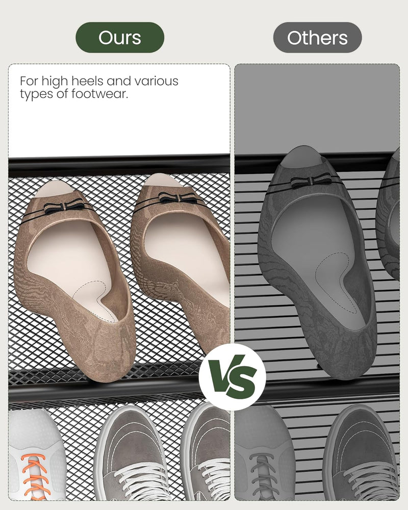 Shoe Rack 5-Tier Organiser Narrow Storage with Slanted