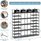 Shoe Rack 9 Tier 3 Row Metal Shoes