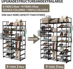 Shoe Rack 9 Tier 3 Row Metal Shoes