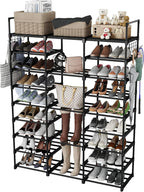 Shoe Rack 9 Tier 3 Row Metal Shoes