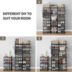 Shoe Rack 9 Tier 3 Row Metal Shoes