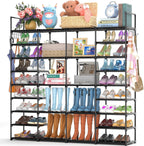 Shoe Rack 9 Tier 3 Row Metal Shoes