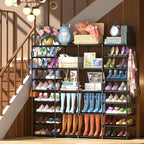 Shoe Rack 9 Tier 3 Row Metal Shoes