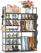 Shoe Rack 9 Tier 3 Row Metal Shoes