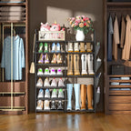 Shoe Rack 9 Tier 3 Row Metal Shoes