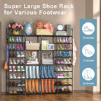 Shoe Rack 9 Tier 3 Row Metal Shoes
