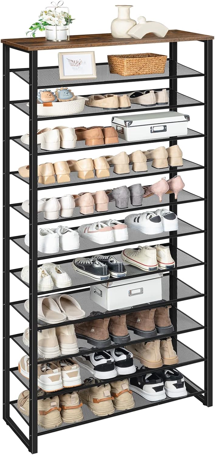 Shoe Rack Large Capacity 12-Tier Storage Organiser Tall Shelf