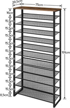 Shoe Rack Large Capacity 12-Tier Storage Organiser Tall