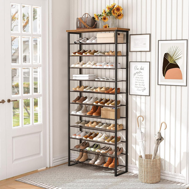 Shoe Rack Large Capacity 12-Tier Storage Organiser Tall Shelf
