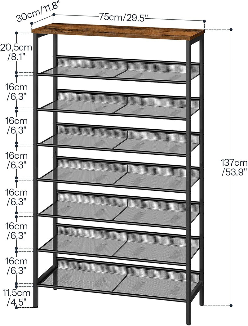 Shoe Rack Large Capacity Storage Tall Shelf