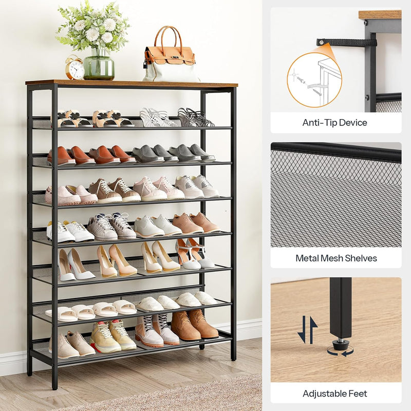 Shoe Rack Large Capacity Storage Tall Shelf