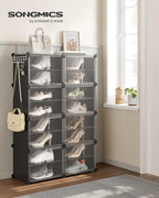 Shoe Rack Plastic Storage Cabinet 8-Slot Modular Organiser