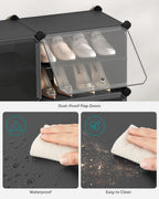 Shoe Rack Plastic Storage Cabinet 8-Slot Modular Organiser
