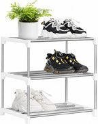 Shoe Rack Stackable Small Racks 3 Tier Footware