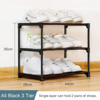 Shoe Rack Stackable Small Racks 3 Tier Footware