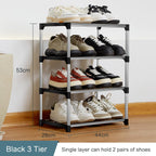 Shoe Rack Stackable Small Racks 3 Tier Footware