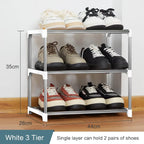 Shoe Rack Stackable Small Racks 3 Tier Footware