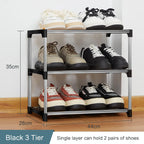 Shoe Rack Stackable Small Racks 3 Tier Footware