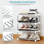 Shoe Rack Stackable Small Racks 3 Tier Footware