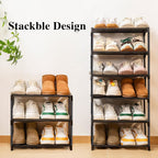 Shoe Rack Stackable Small Racks 3 Tier Footware